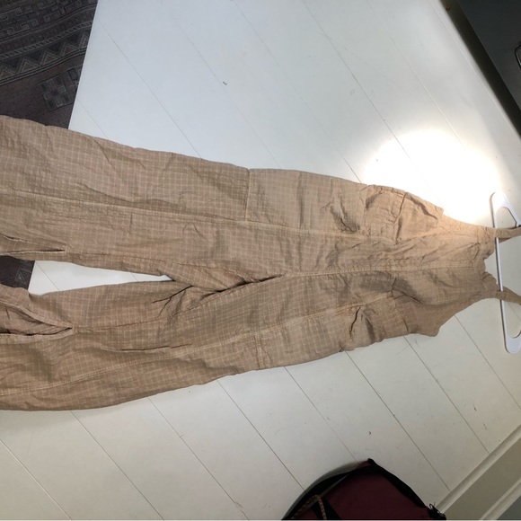 Free People Savannah Bib Overalls Wide Leg Jumpsuit - Picture 3 of 6